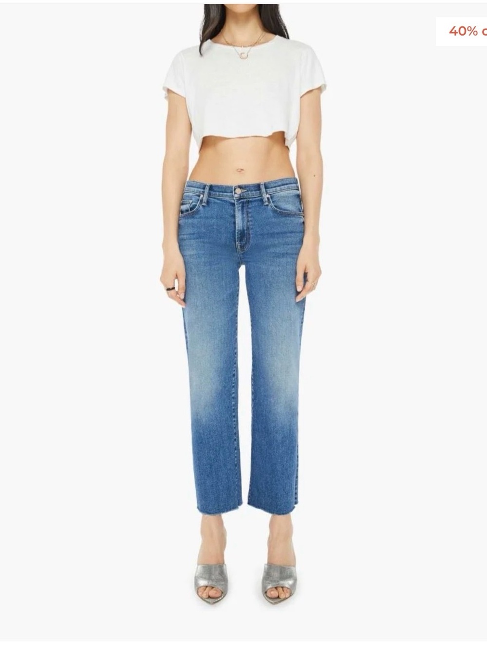 MOTHER the mid rise rambler zip fray